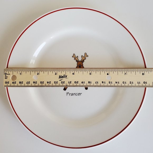 LTD Commodities PRANCER Santa's Reindeer Salad Dessert Snack Plate Replacement - Picture 3 of 4